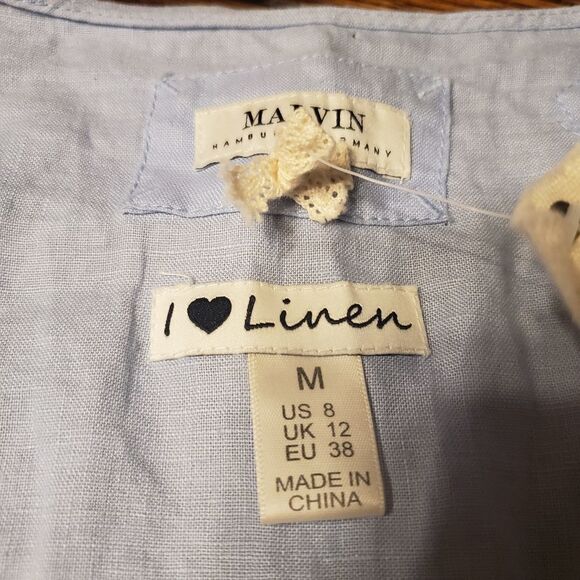 NWT  anthrpologie Malvin Hambug-Germany linen dress sz Medium/8 - Picture 3 of 3